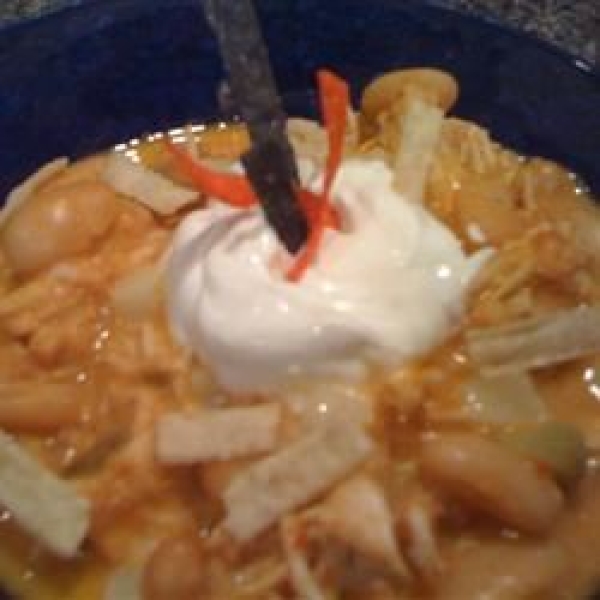 White Chicken Chili with Salsa