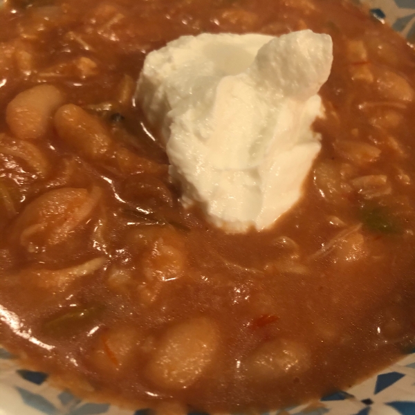 White Chicken Chili with Salsa