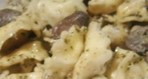 Basil Mushrooms in Cream Sauce