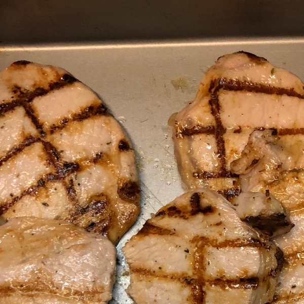 Grilled Lemon Herb Pork Chops