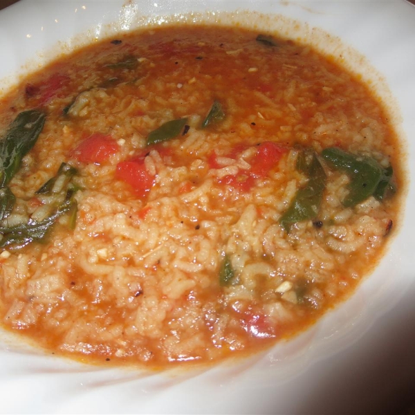 Roasted Garlic and Spinach Soup