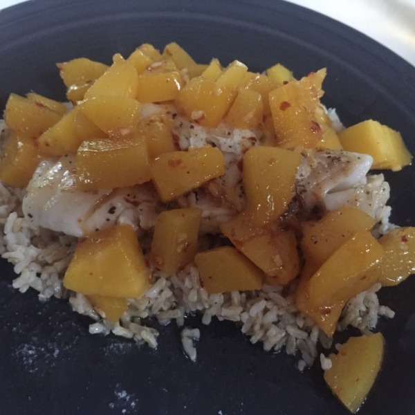 Grilled Grouper with Mango Butter