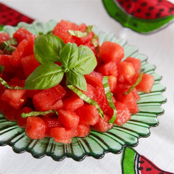 Watermelon Basil Salad