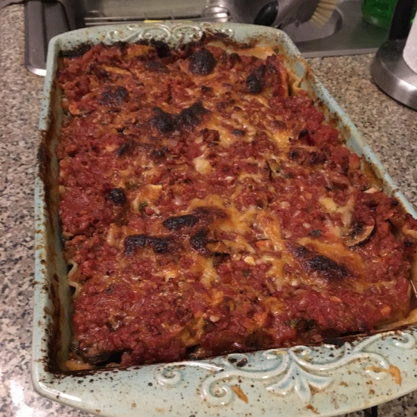 Eggplant and Ground Beef Lasagna