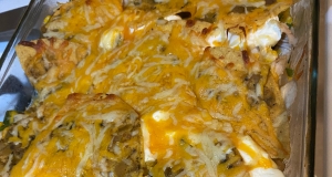 Green Chile Chicken Enchilada Casserole