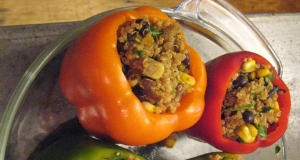 Easy Vegan Stuffed Bell Peppers