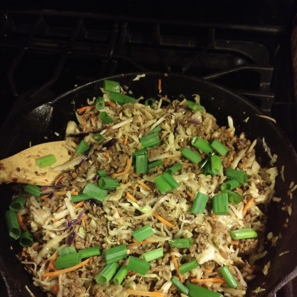 Keto Beef Egg Roll Slaw