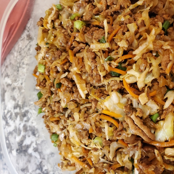 Keto Beef Egg Roll Slaw