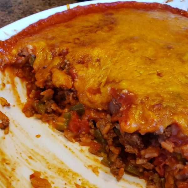 Meaty Stuffed Pepper Casserole