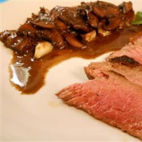 Flat Iron Steak with Mushrooms