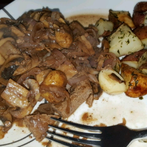 Flat Iron Steak with Mushrooms