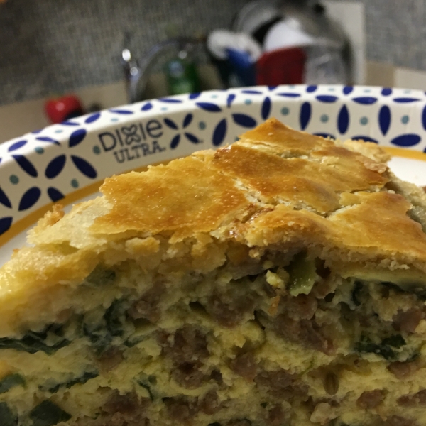 Italian Spinach Sausage Pie