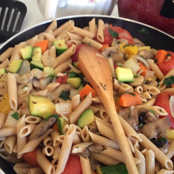 Pasta Primavera with Smoked Gouda