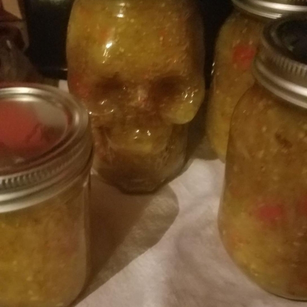 Green Tomato and Pepper Relish