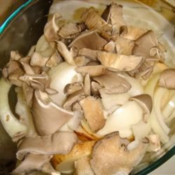 Grilled Potatoes and Mushrooms