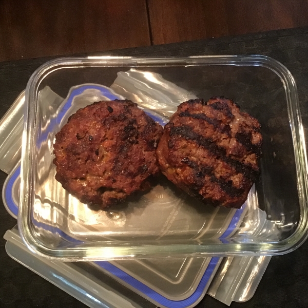 Cheddar Bacon Hamburgers with Horseradish