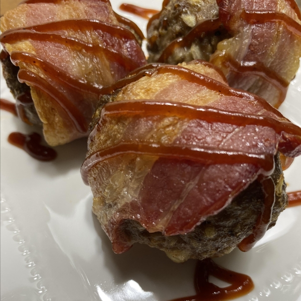 BBQ, Bacon, and Cheddar Meatballs