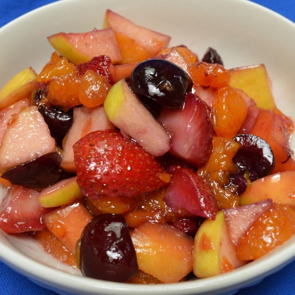 Fresh Fruit Salad with Honey Lime Dressing