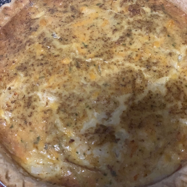 Crab and Cheddar Quiche