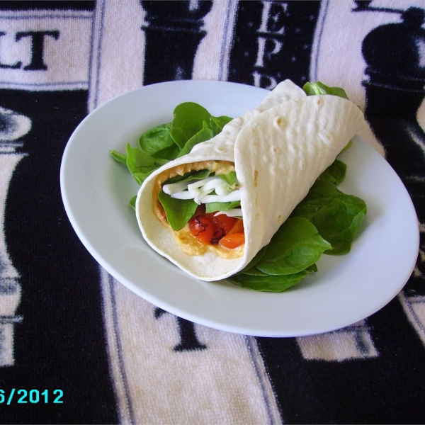 Hummus and Artichoke Wrap