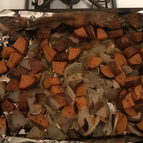 Roasted Sweet Potatoes & Onions