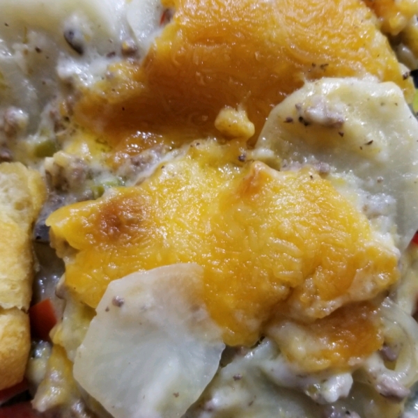 Jeannie's Famous Potato Hamburger Casserole