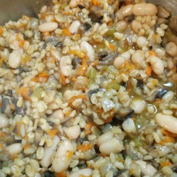 Barley and Mushrooms with Beans