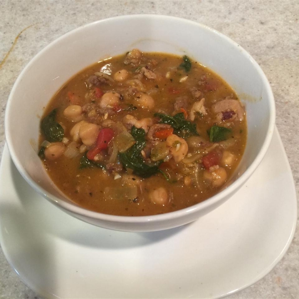 Garbanzo Bean and Sausage Stew