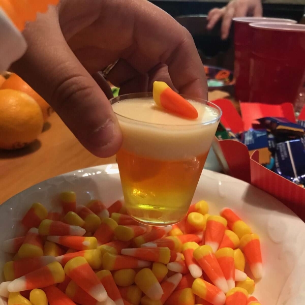 Halloween Candy Corn Jell-O Shots