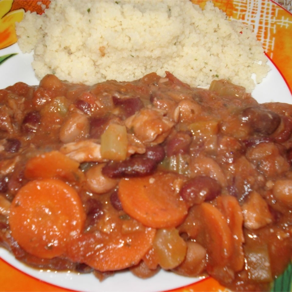 1-Pot, 3-Bean Chicken Stew