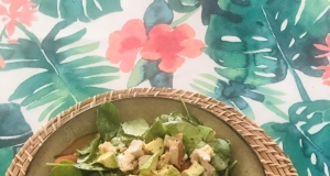 Spinach Salad with Chicken, Avocado, and Goat Cheese