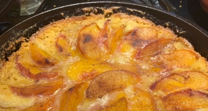 Dutch Oven Peach Pecan Cobbler