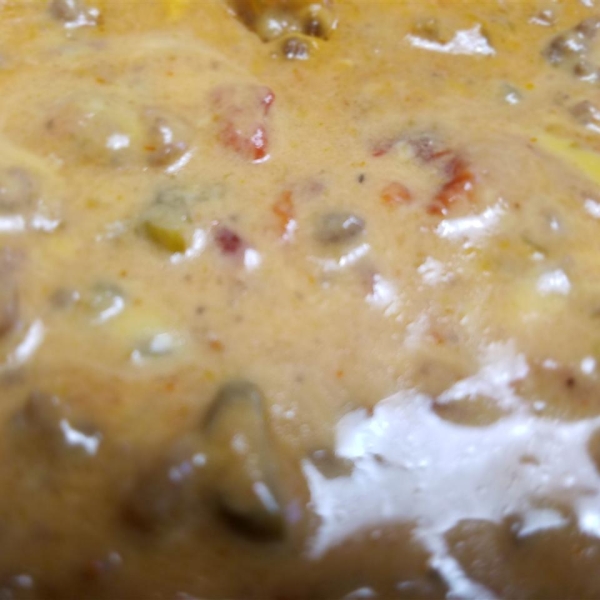 Mexican Cheese and Hamburger Dip