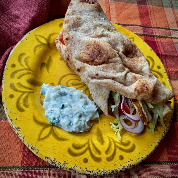 Grilled Chicken Shawarma Wraps with Raita