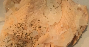 Quick Poached Salmon with Dill Mustard Sauce