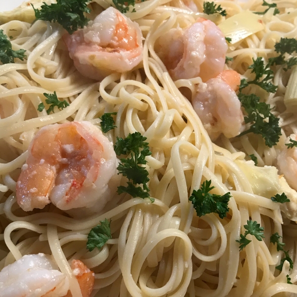 Shrimp and Artichoke Linguine