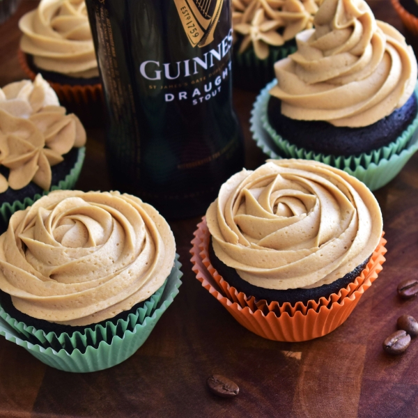 Guinness Cupcakes with Espresso Frosting