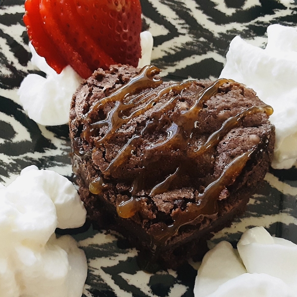 Caramel Brownie Hearts