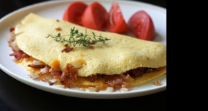 Crispy Bacon and Sweet Onion Omelet