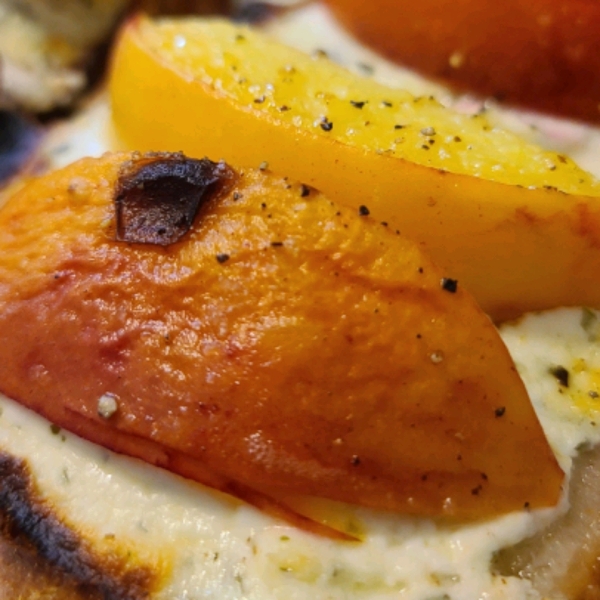 Peach and Goat Cheese Tartine