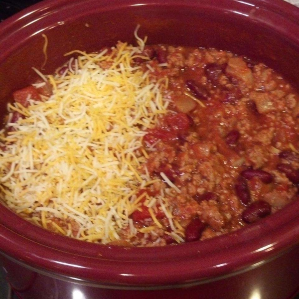 Slow Cooker Turkey Cheeseburger Chili