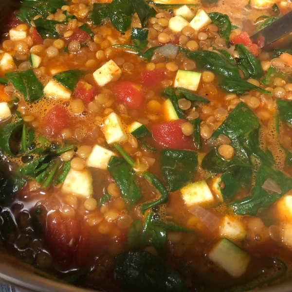 Moroccan Lentil Soup with Veggies