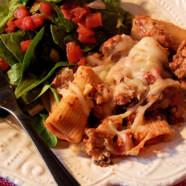 Skinny Pasta Bake with Ground Turkey