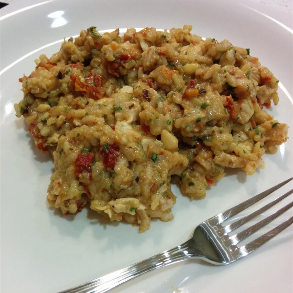 Risotto with Sun-Dried Tomatoes and Mozzarella