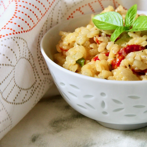 Risotto with Sun-Dried Tomatoes and Mozzarella