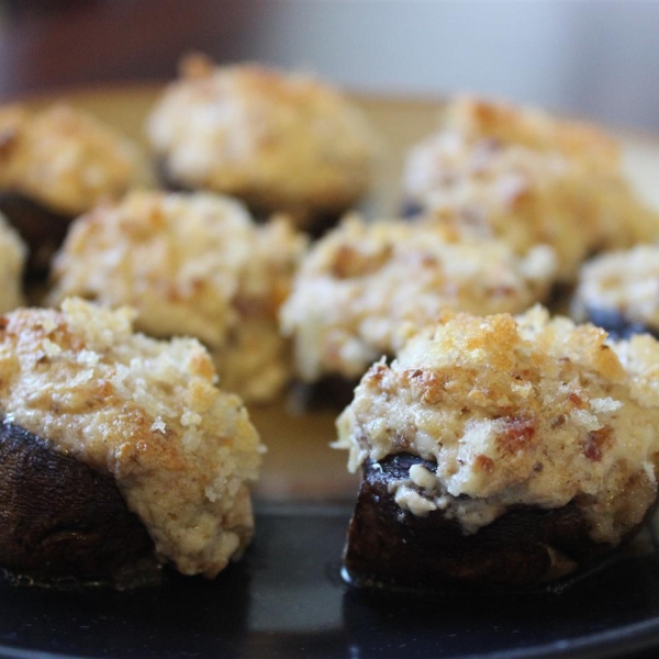 Blue Bacon Stuffed Mushrooms