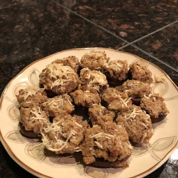 Blue Bacon Stuffed Mushrooms