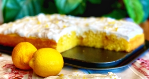 Lemon Curd Poke Cake