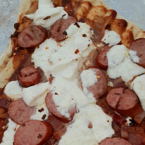 Grilled Burrata Pizza with Hillshire Farm® Smoked Sausage