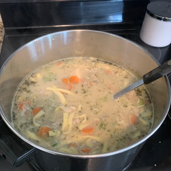 Creamy Chicken Egg Noodle Soup